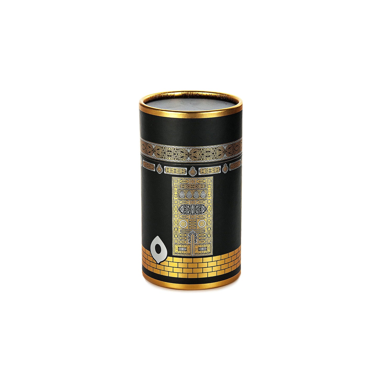 Muslim Prayer Rug and Prayer Beads with Elegant Design Cylinder Gift Box | Janamaz | Sajadah | Soft Islamic Gifts Set