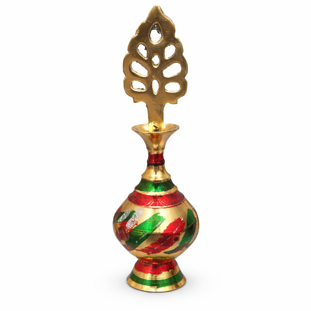 Handcrafted Brass Surma Dani (সুরমা দানি) Set – Traditional Kohl Container