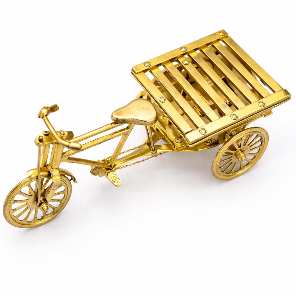 Brass Decorative Rickshaw Van