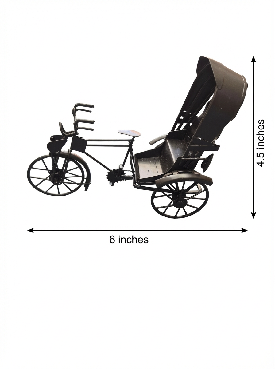 Home Decor Hand Painted Metal Handmade Rickshaw Showpiece/Model.| Souvenir
