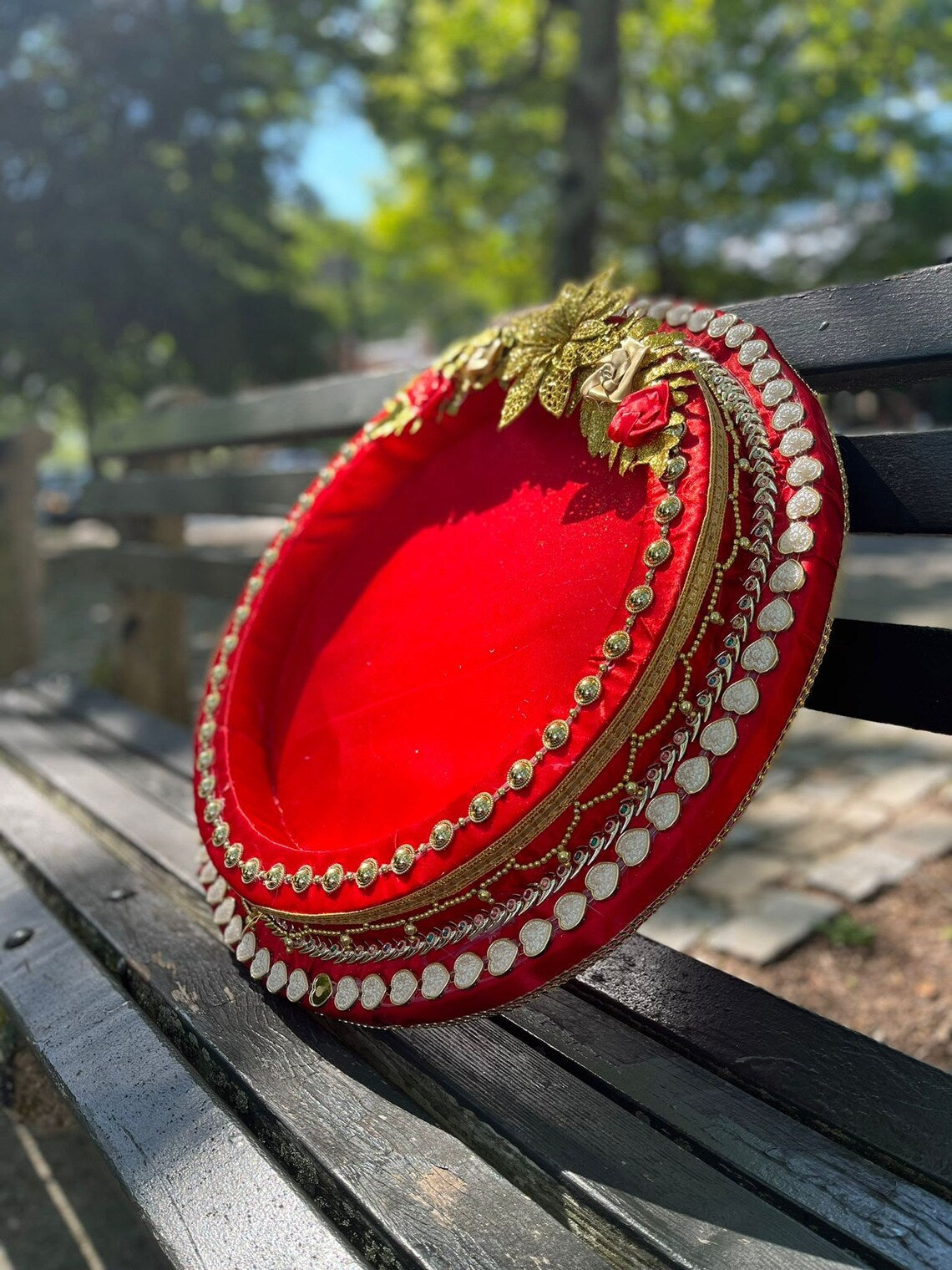 Wedding Tray, Henna Cones Tray, Wedding Decor, Mehndi Thaali, Haldi thaali, Dala