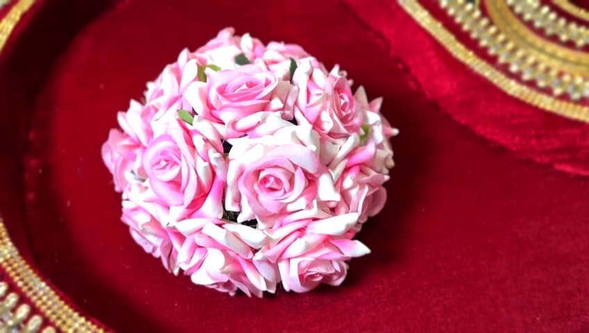 Hair Bun Gajra Reusable Bun Flower Jewelry for Wedding Bridal Juda for Bride Indian Floral Bun Bollywood Style Classical Dance