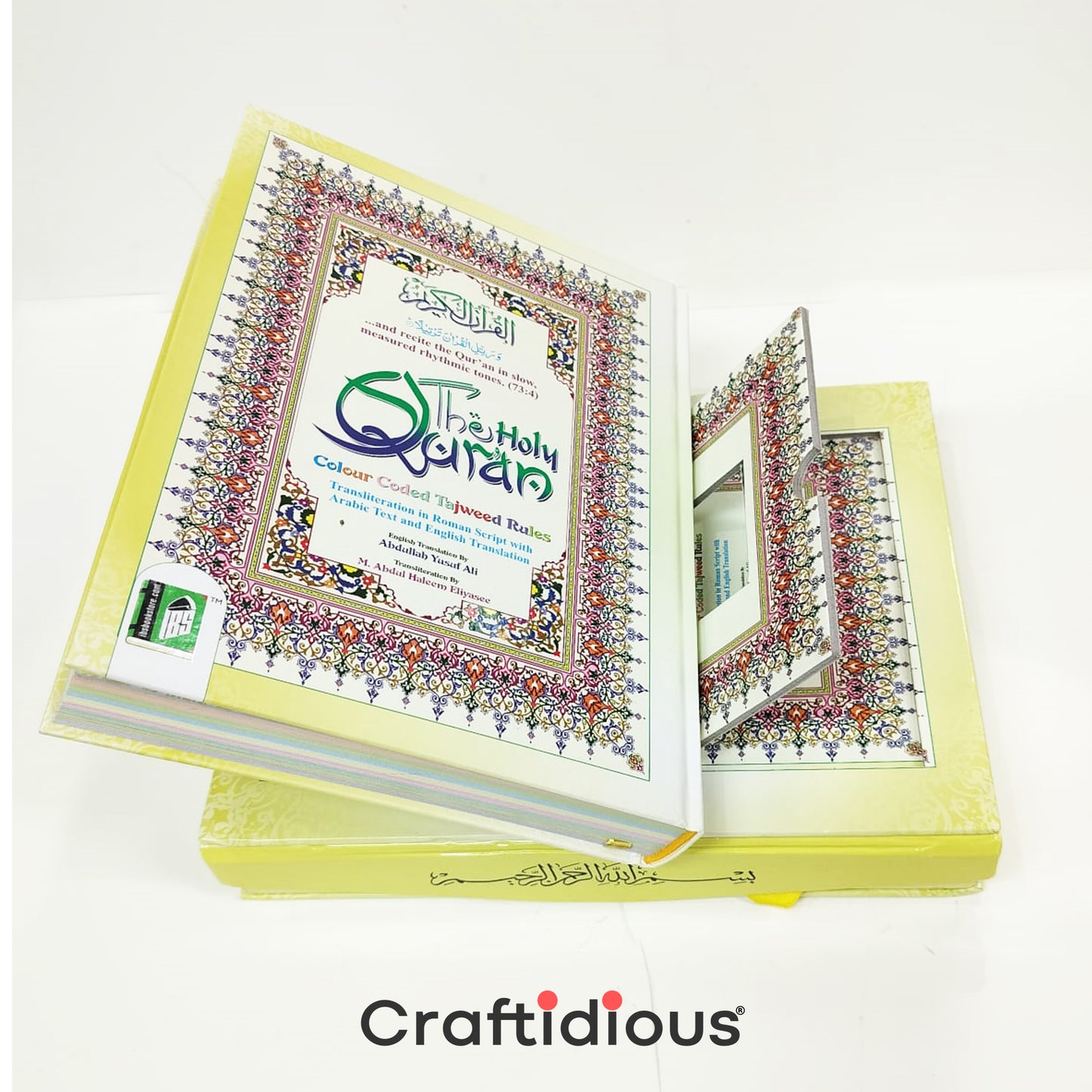 The Holy Quran Color Coded Tajweed Rules Transliteration in Roman Script with Arabic Text and English Translation