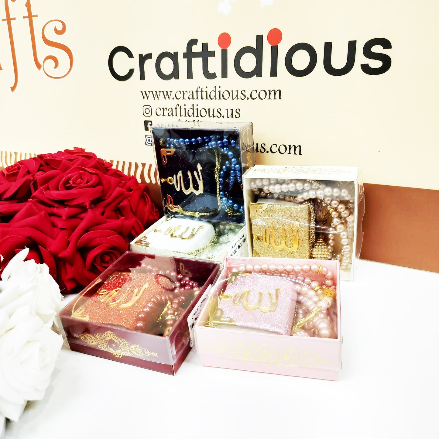Mini Quran with Beads set, Muslim Friend Gift, Tasbih, Islamic Favors, Muslim Gift
