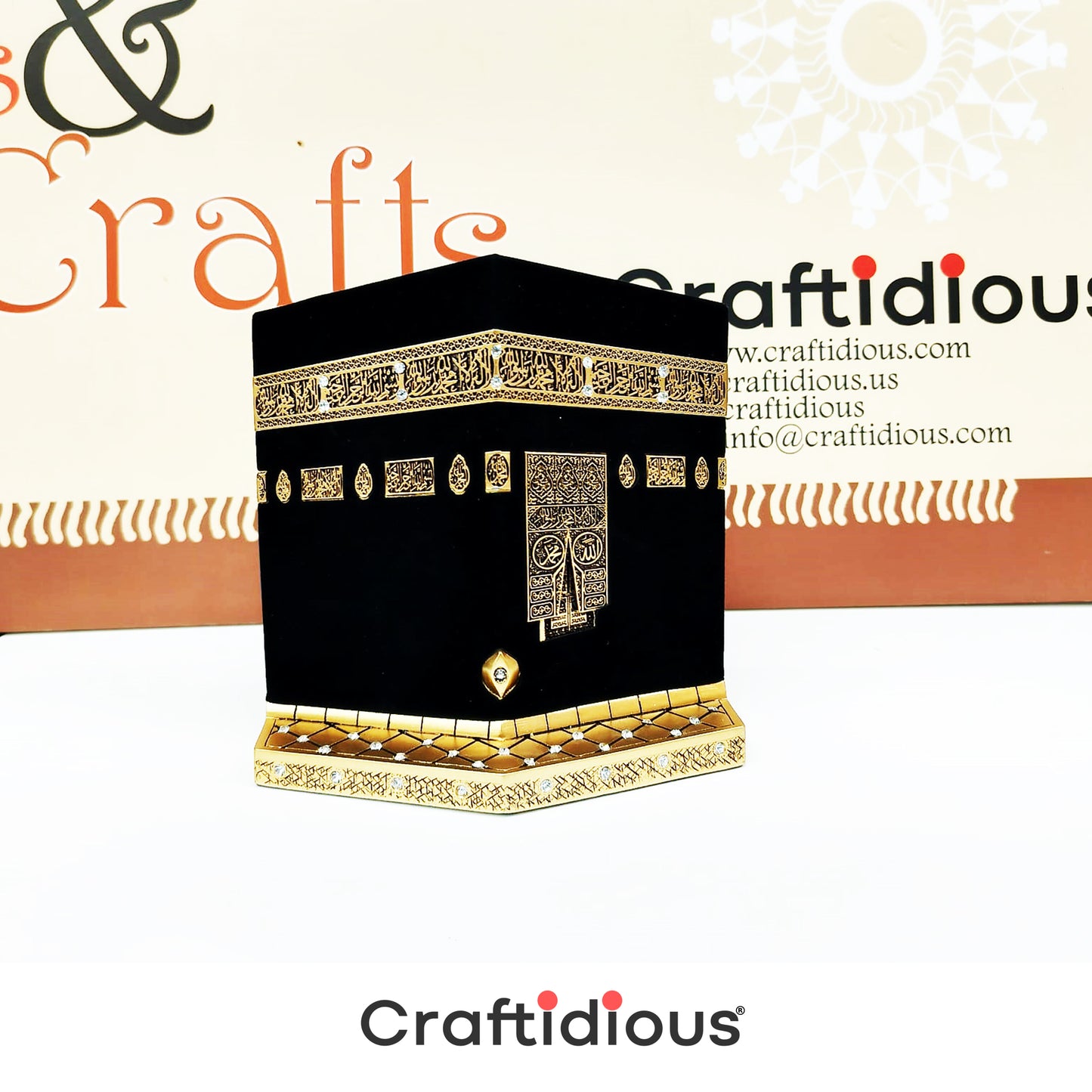 Islamic Table Decor Velvet Kaba Replica