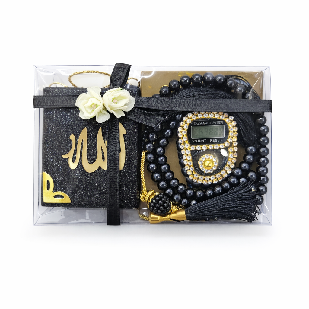 Luxury Islamic Gift Set – Mini Quran, Tasbeeh & Digital Counter