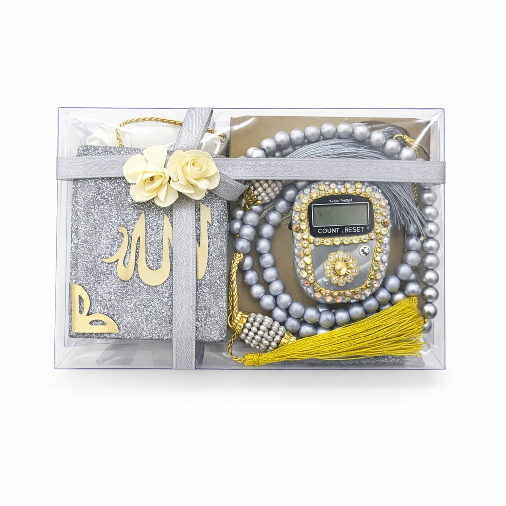 Luxury Islamic Gift Set – Mini Quran, Tasbeeh & Digital Counter