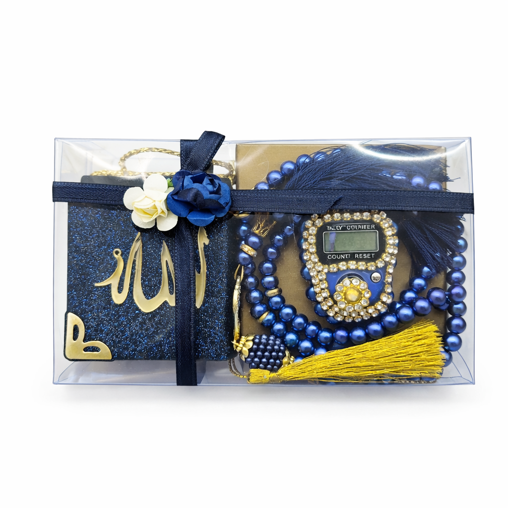 Luxury Islamic Gift Set – Mini Quran, Tasbeeh & Digital Counter