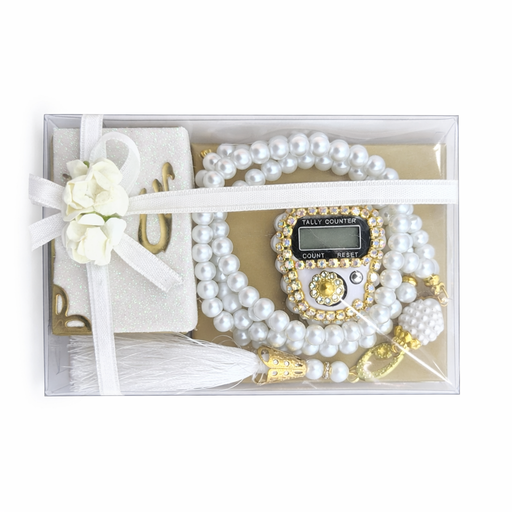 Luxury Islamic Gift Set – Mini Quran, Tasbeeh & Digital Counter
