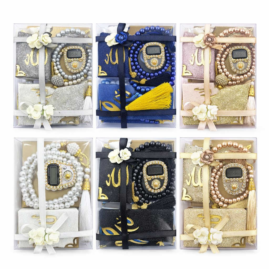 Luxury Islamic Gift Set – Mini Quran, Tasbeeh & Digital Counter