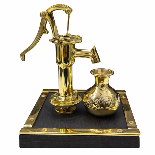 Brass Hand Pump (টিউবওয়েল) with Decorative Pot