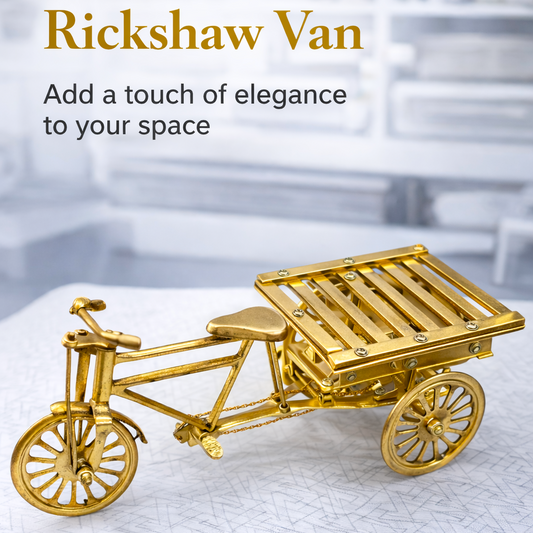 Brass Decorative Rickshaw Van