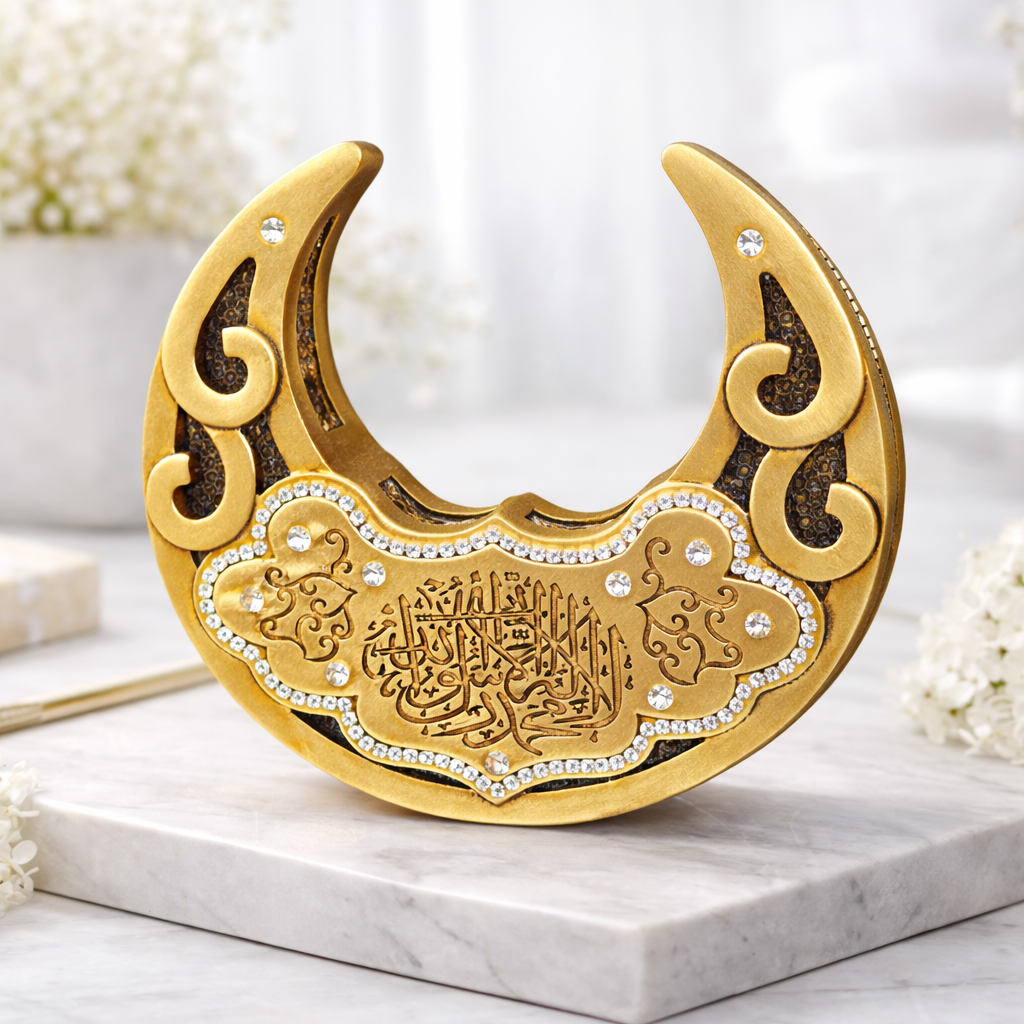 Islamic Crescent Table Decor – Tawhid Calligraphy