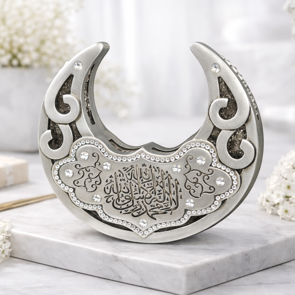Islamic Crescent Table Decor – Tawhid Calligraphy