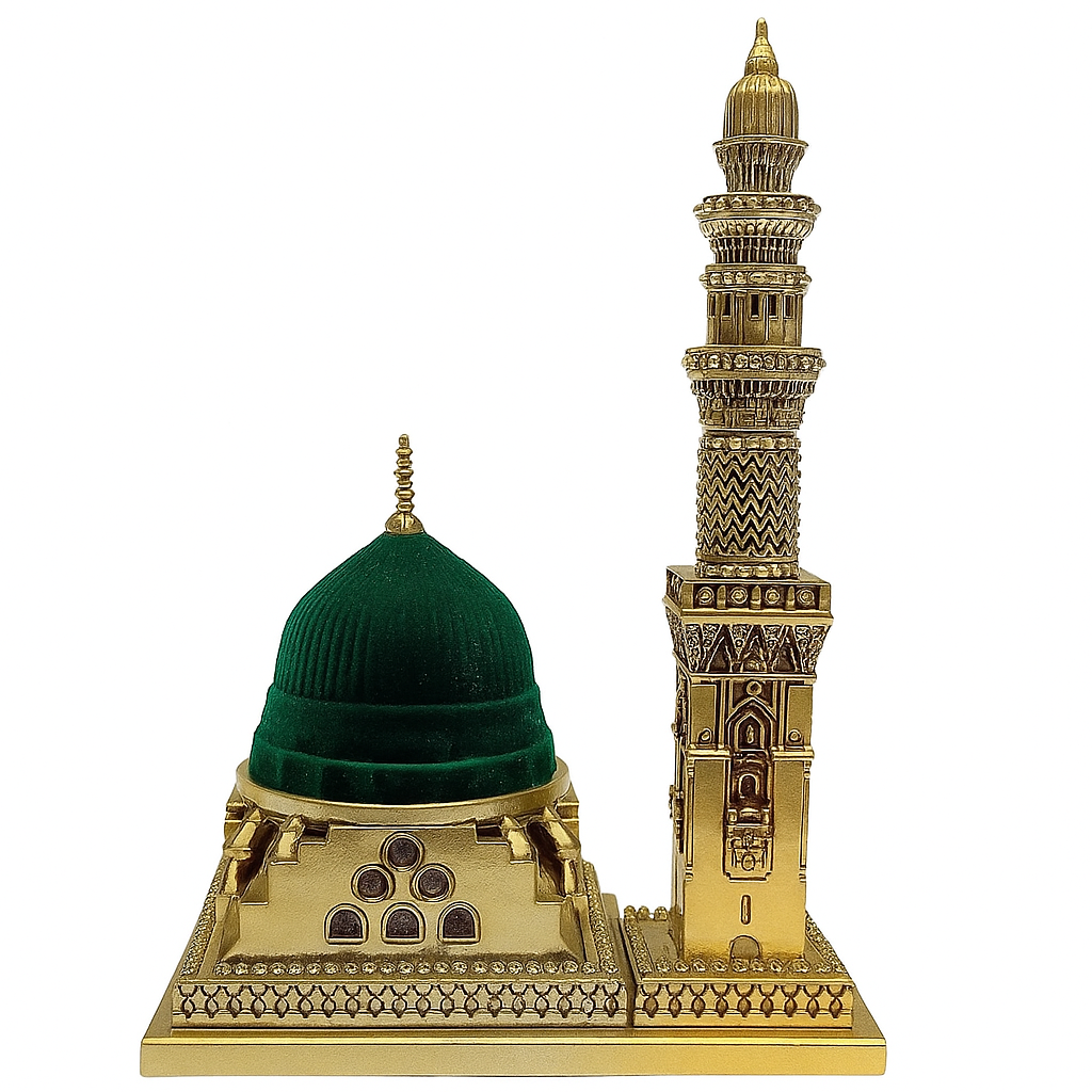 Sculpture of Madina Green Dome and Minaret | Prophet’s Mosque Model