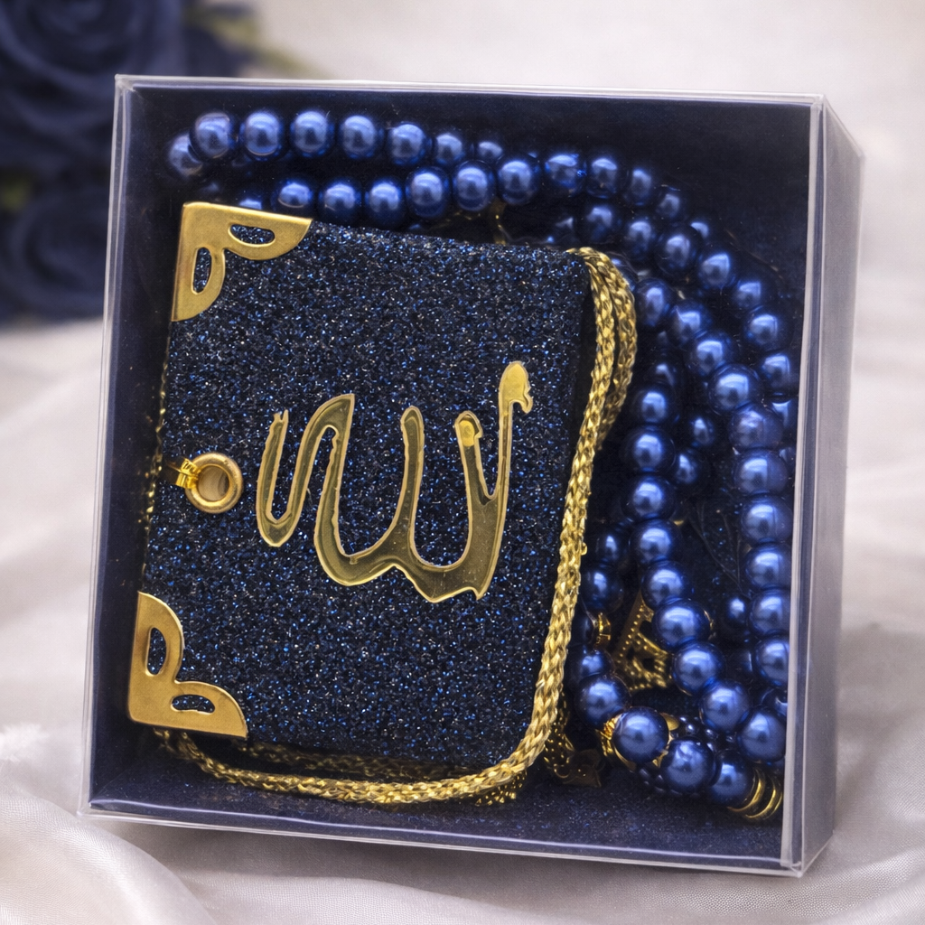 Mini Quran with Beads set, Muslim Friend Gift, Tasbih, Islamic Favors, Muslim Gift