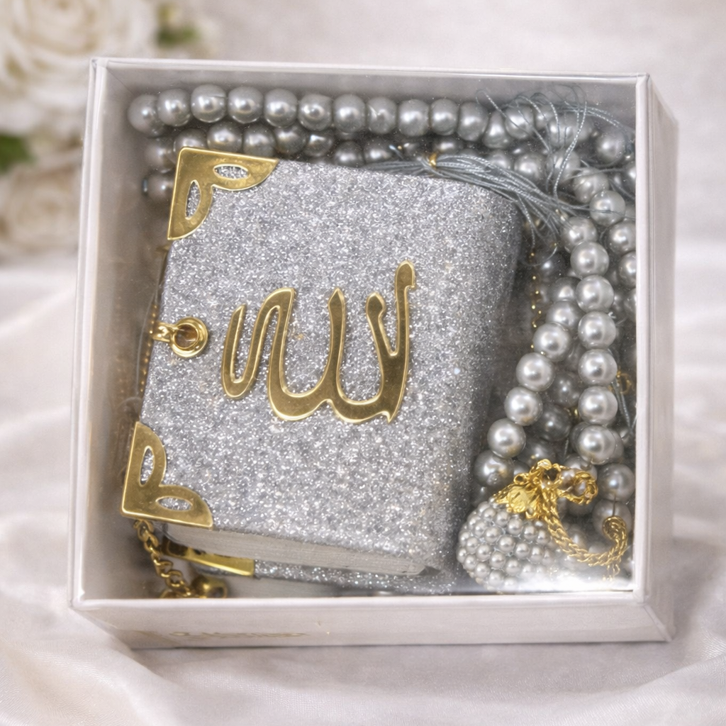 Mini Quran with Beads set, Muslim Friend Gift, Tasbih, Islamic Favors, Muslim Gift