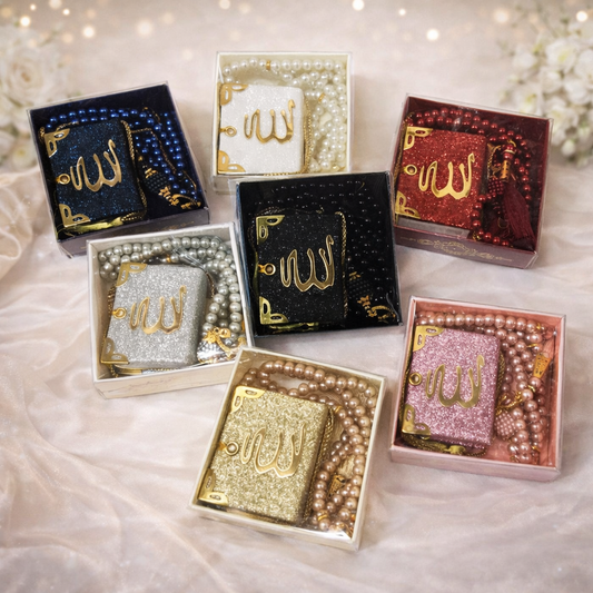 Mini Quran with Beads set, Muslim Friend Gift, Tasbih, Islamic Favors, Muslim Gift