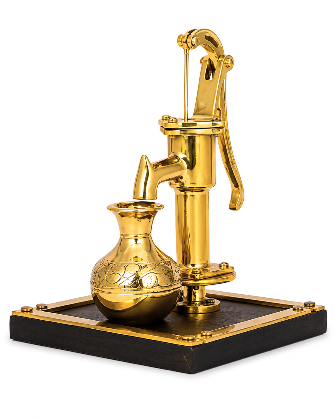 Brass Hand Pump (টিউবওয়েল) with Decorative Pot