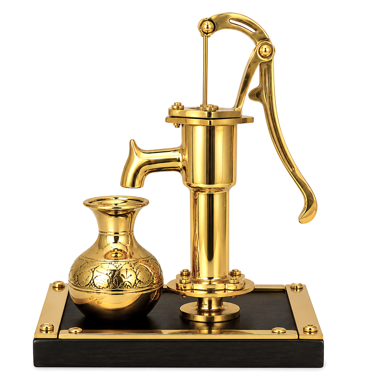 Brass Hand Pump (টিউবওয়েল) with Decorative Pot