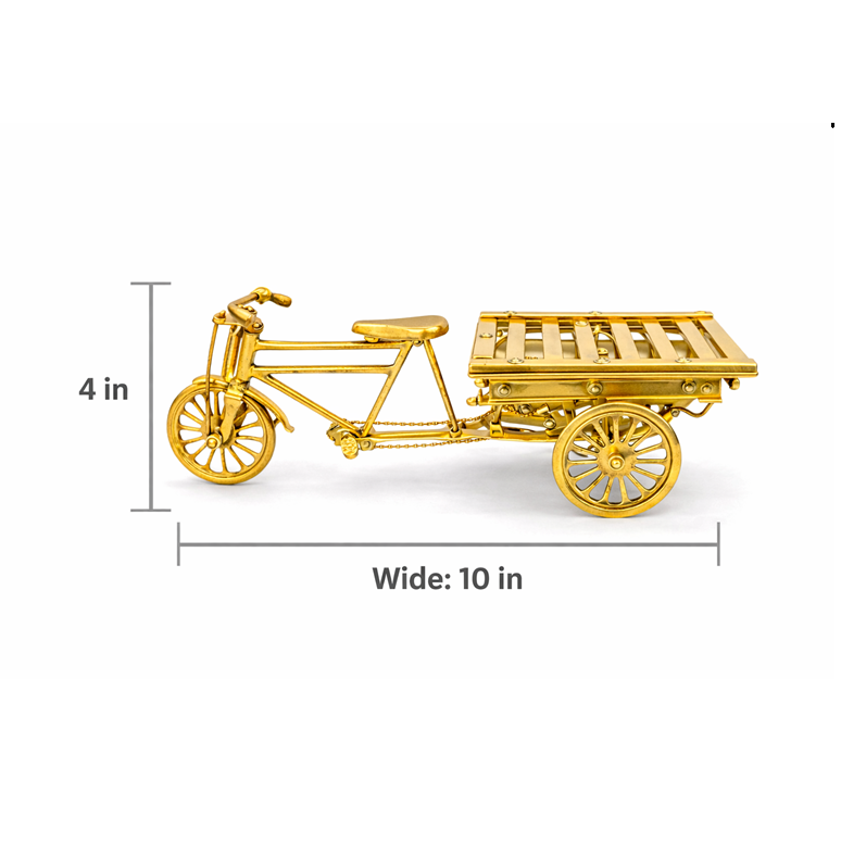 Brass Decorative Rickshaw Van