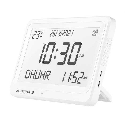 Azan Clock, Desktop Clock, Automatic Worldwide Digital Prayer Clock with 8 Azan Sounds