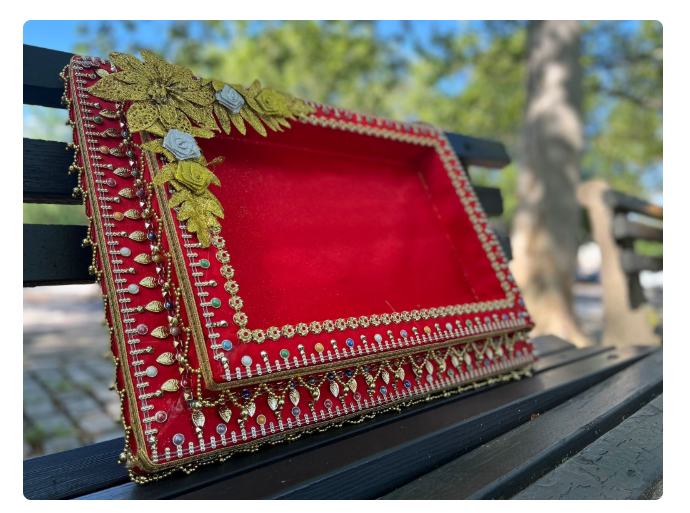 Wedding Tray, Henna Cones Tray, Wedding Decor, Mehndi Thaali, Haldi thaali, Dala