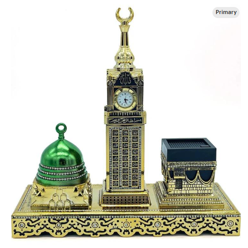 Islamic Table Decor 3 Piece Kaba, Masjeed e Nababi & Clock Tower