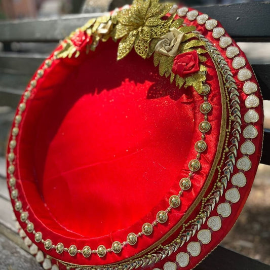 Wedding Tray, Henna Cones Tray, Wedding Decor, Mehndi Thaali, Haldi thaali, Dala